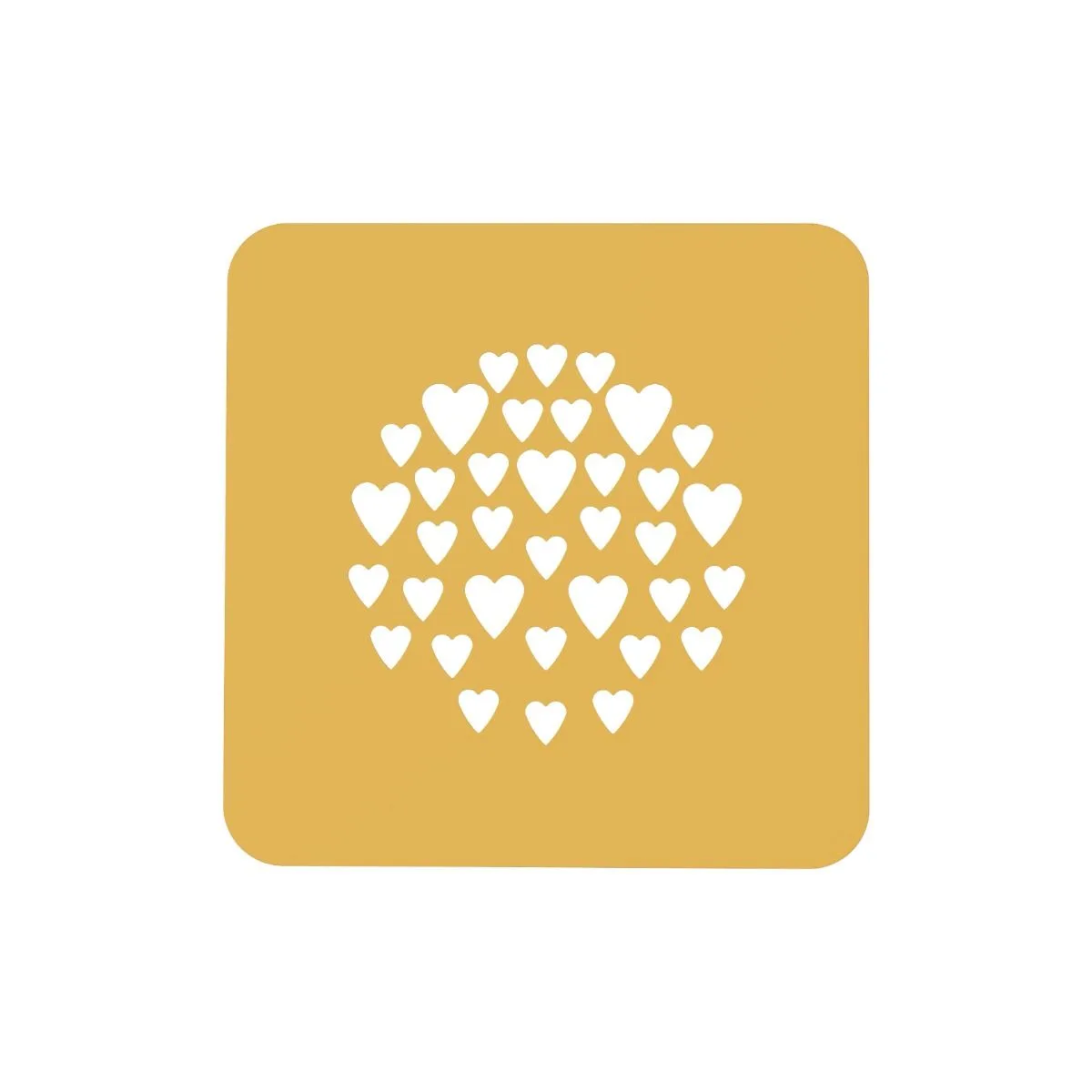 Set 2 moldes de silicón – Stencil Corazón (Ø100 mm) - Imagen 3