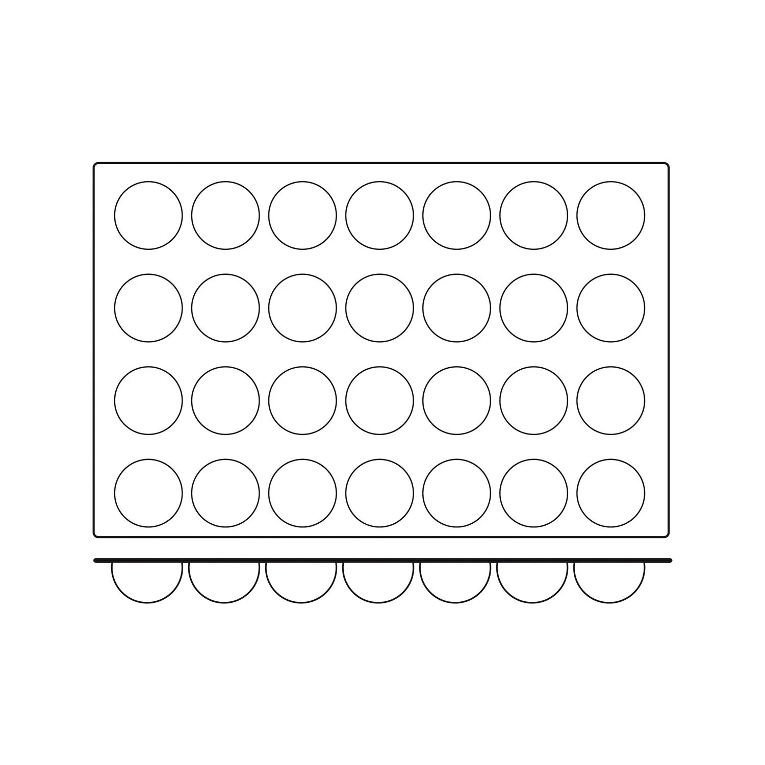 Molde de silicón semiesferas negras – 60x40, N.28 Ø70 x H35 mm - Imagen 4